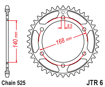 Звезда ведомая JT JTR6.47 (JTR6-47) (R6-47)