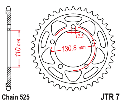 Звезда ведомая JT JTR7.44 (JTR7-44) (R7-44)