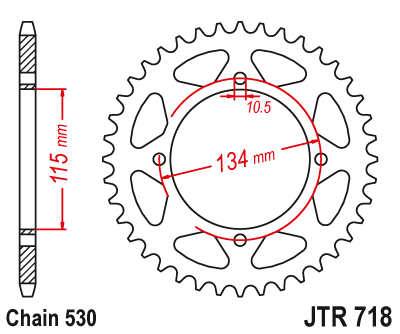 Звезда ведомая JT JTR718.46 (JTR718-46) (R718-46)