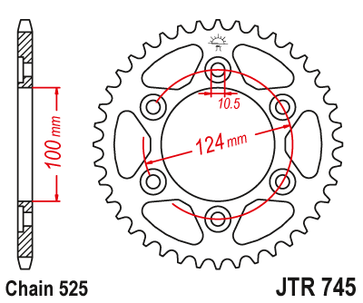 Звезда ведомая JT JTR745.42 (JTR745-42) (R745-42)