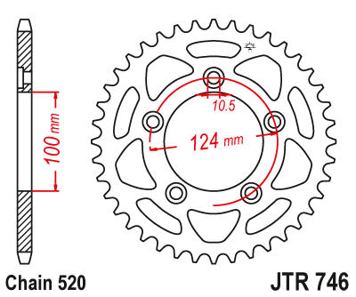 Звезда ведомая JT JTR746.46 (JTR746-46) (R746-46)