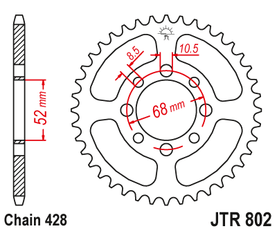 Звезда ведомая JT JTR802.39 (JTR802-39) (R802-39)