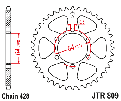 Звезда ведомая JT JTR809.46 (JTR809-46) (R809-46)