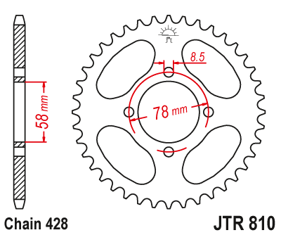Звезда ведомая JT JTR810.49 (JTR810-49) (R810-49)