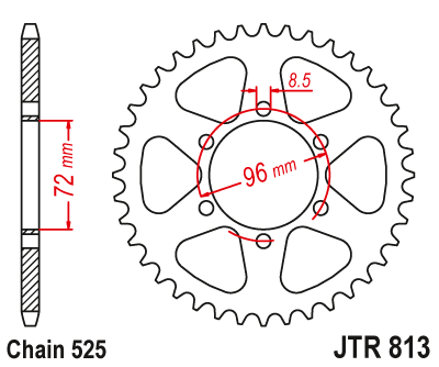 Звезда ведомая JT JTR813.40 (JTR813-40) (R813-40)