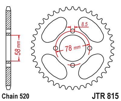 Звезда ведомая JT JTR815.38 (JTR815-38) (R815-38)