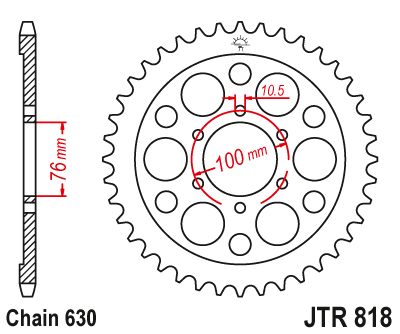Звезда ведомая JT JTR818.41 (JTR818-41) (R818-41)
