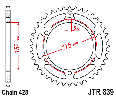 Звезда ведомая JT JTR839.53 (JTR839-53) (R839-53)