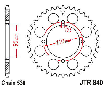 Звезда ведомая JT JTR840.35 (JTR840-35) (R840-35)