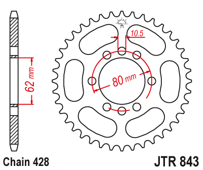 Звезда ведомая JT JTR843.49 (JTR843-49) (R843-49)