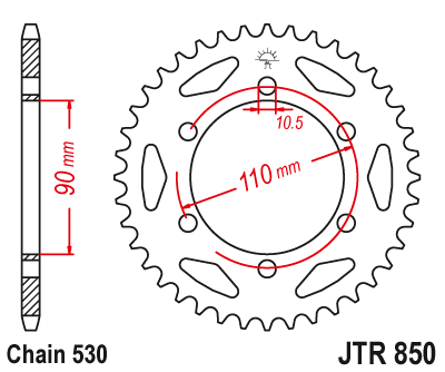 Звезда ведомая JT JTR850.33 (JTR850-33) (R850-33)