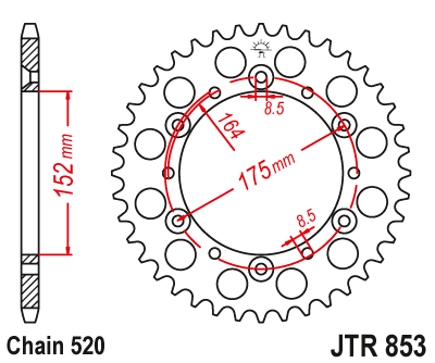 Звезда ведомая JT JTR853.46 (JTR853-46) (R853-46)