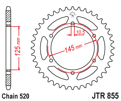 Звезда ведомая JT JTR855.45 (JTR855-45) (R855-45)