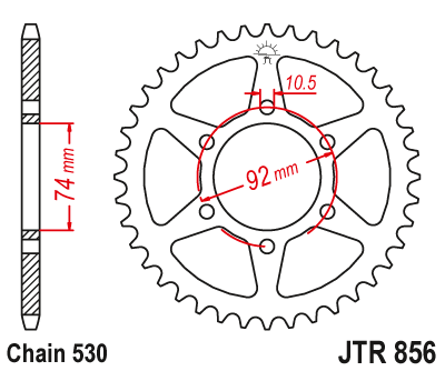 Звезда ведомая JT JTR856.45 (JTR856-45) (R856-45)