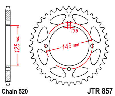 Звезда ведомая JT JTR857.40 (JTR857-40) (R857-40)