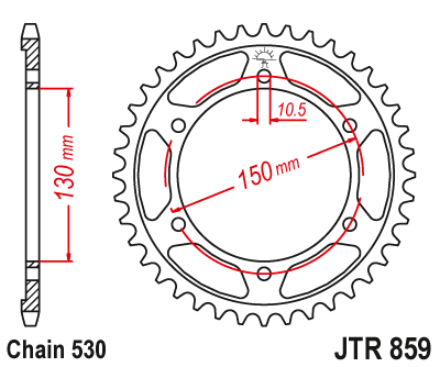 Звезда ведомая JT JTR859.47 (JTR859-47) (R859-47)