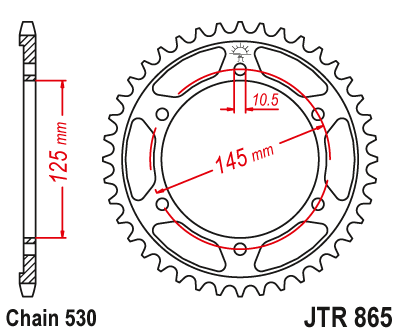 Звезда ведомая JT JTR865.49 (JTR865-49) (R865-49)