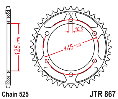 Звезда ведомая JT JTR867.42 (JTR867-42) (R867-42)