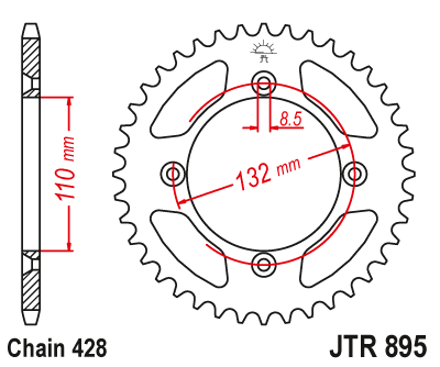 Звезда ведомая JT JTR895.49 (JTR895-49) (R895-49)
